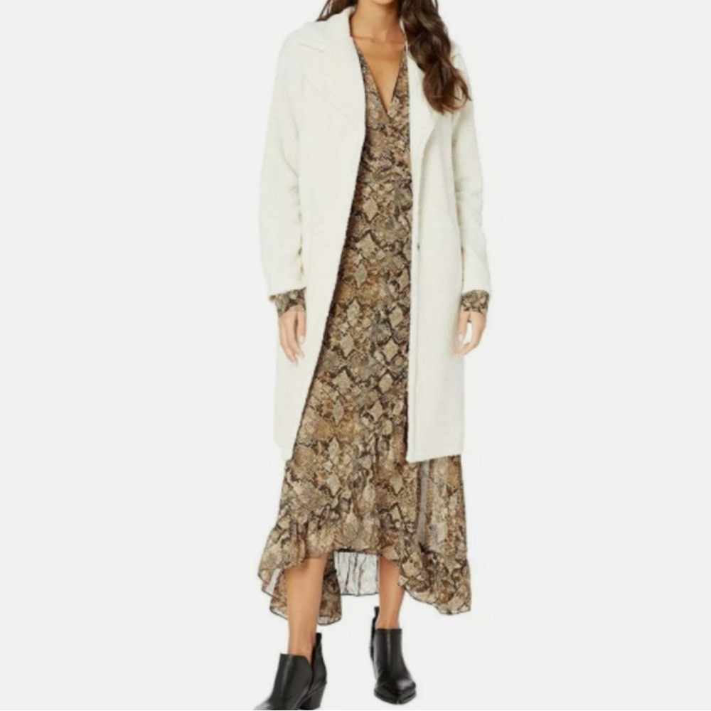 Sanctuary Go Long faux‎ fur shearling teddy coat